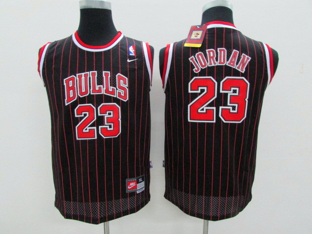 Youth NBA Chicago Bulls #23 Michael Jordan black Game Nike Jerseys->->Youth Jersey